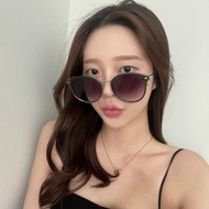 VANANA2 Round Two-Tone Sunglasses Unisex UV Protection Fashion Eyewear Black Gray Khaki Pink 1pc