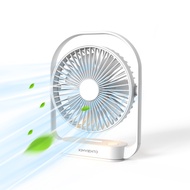 Kimviento USB Kipas Portable Fan with light 4000mAh Rechargeable Mini Fan 4 Speed Type C