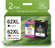 SHUPAN 62XL Ink Cartridges Replacement for HP HP 62 62XL Ink Work for Envy 5660 7640 OfficeJet Mobil