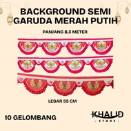 GARUDA SEMI BACKGROUND FLAG (8.5 METERS) 10 WAVES