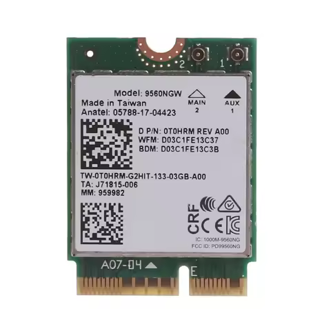 For Intel 9560NGW 5G WiFi Card Dual Band 802.11ac M.2 Wi-Fi Bluletooth Adapter for Dell Computer