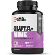 Crazy Muscle Keto Friendly L Glutamine Capsules 1000mg, Post Workout Supplement to Increase Recovery