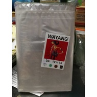 CLEAR PP PLASTIC WAYANG 10 x 15 transparent plastic bags 10 x 15 cm