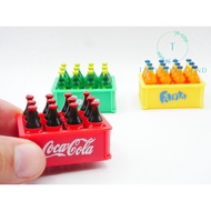 Soft Drinks With Mini Crates Small Fanta Sprite Coke Bottle Miniature Items