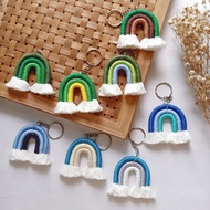 GANTUNGAN Earth Rainbow Keychain/Macrame Rainbow/Rainbow Keychain