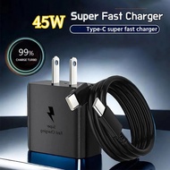 Type C To Type C Cable PD 45W US Plug Super Fast Charger For Samsung M22 M42 M13 M23 F23 M14 M15 M20
