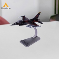 Hawinde โมเดลสะสมจำลองเครื่องบินจำลอง F16D โลหะ1/100แบบจำลองเครื่องบินเครื่องประดับสำหรับโต๊ะสำหรับห