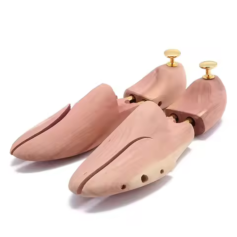 Twin Tube Red Cedar Wood Adjustable Width Shoe Shaper Men's Stretcher Shaper Shoe Tree