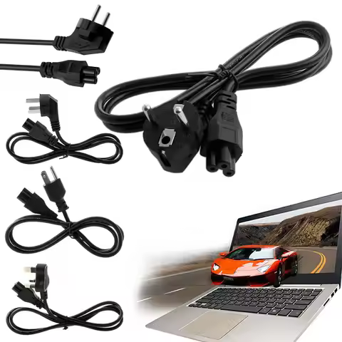 US/UK/EU/AU Plug AC Power 1.2m 3-Pin Plum Cord Cable 2.5A 250V For Dell Laptop . ThinkPad IBM DN001