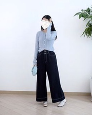 Odd Eye 雙鈕闊筒牛仔褲