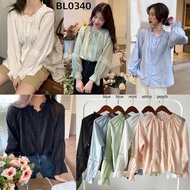 BL0340 Yvonne Crochet Long Sleeves Blouse