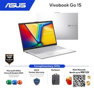 ASUS VivoBook Go E1504F-ABQ676WS Laptop (Cool Silver) | AMD Ryzen 5-7520U | 8GB RAM 512GB SSD | 15.6