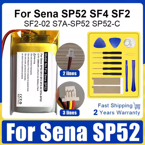 Brand-New Battery FOR Sena SP52 SP52-C SF4 SF2 SF2-02 S7A-SP52 Motorcycle Bluetooth Headset Helmet I