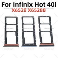 For Infinix Hot 40i X6528 X6528B Sim Tray Card Slot Holder Card Holder Reader SD Slot Adapter Replac
