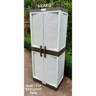 Lemari pakaian akako LP2P exclusive rotan full kunci