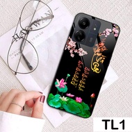 Ốp lưng KÍNH Xiaomi REDMI 13C/ POCO C65 in hình 3D TÀI LỘC-TÂM AN -MÃ ĐÁO