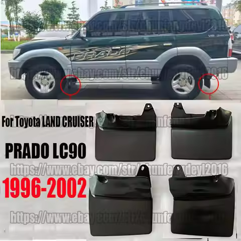 For Toyota LAND CRUISER PRADO LC90 FJ90 90 1996-2002 4pcs Front+Rear Mud Flaps Splash Guard