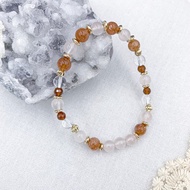 映日寶座 / 粉晶 金太陽 白水晶 橙石榴 水晶手鍊
