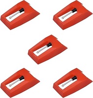 5PCS Ruby Record Player Needle HONSNKS Turntable Replacement Needle for Vinyl Record Players LP Gram
