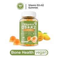 Omilay Vitamin D3 K2 Calcium Vitamins Bone Health D3 K2 Supplement Calcium Absorption 60 Gummies