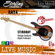 Sterling Ray4 Stingray 4-String Left-Handed Electric Bass Guitar - Vintage Sunburst Satin (Ray-4)