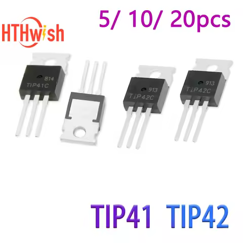 5/10/20PCS TIP41C TIP42C 6A 100V TO-220 Transistor Kit DIY NPN Transistors New Original TIP41 TIP42
