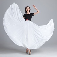 Chiffon skirt kain sarung labuh muslimah kain kembang perempuan white skirt putih maxi skirt long sk