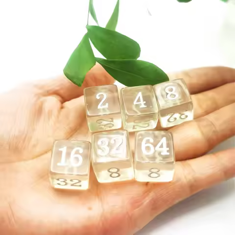 Even Numbers Dice in Backgammon Games Acrylic Plastic Dice With Sharp Edge For Table Broad Backgammo