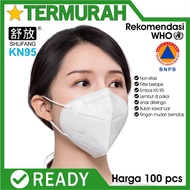 100 PCS 100PC 100PCS pc MASKER N95 KN95 ANTI VIRUS 5 PLY ada sertifikat surgical KN N 95 mask