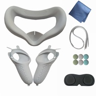For Oculus Quest 2 VR Eye Mask Cover Face Pad Handle Grip Caps Protection