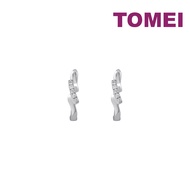 TOMEI Diamond Hoop Earrings, White Gold 585