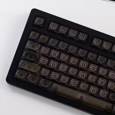 KBDiy Black Transparent Toys Keycap Gamer PBT Custom Horizon Low Profile Keycaps for MX Switch Mecha