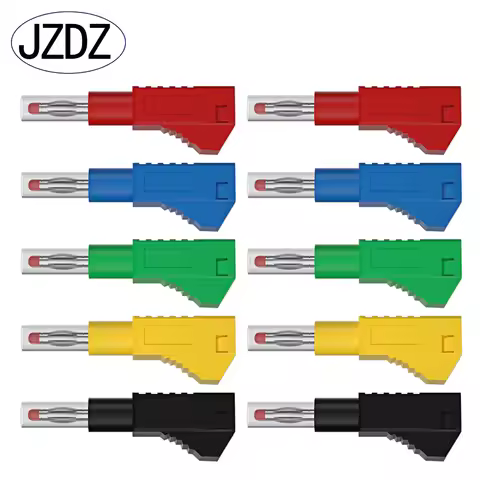 JZDZ 10PCS 4MM Banana Plug Safety Retractable Stackable Solder In line DIY assembly Test leads conne
