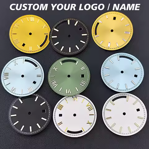 31MM diameter green/blue/gold/white calendar frame luminous dial Collocation pointer for 8285 moveme