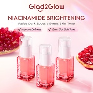 Glad2Glow Pomegranate Niacinamide Power Whitening muka glowing Wajah Brightening Serum Evens skin To