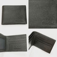 🇫🇷 Pierre Cardin French Simple Leather Wallet with Photo / ID Card Window in Grey 法國壓紋印花牛皮真皮灰色薄身有窗短款