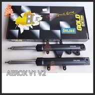 Ohlins Adjustable Front Shock For YAMAHA AEROX V1 V2 Adjustable Softness and Hardness