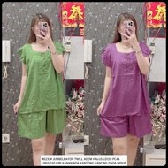 6233 rayon ruffle suit jumbo size