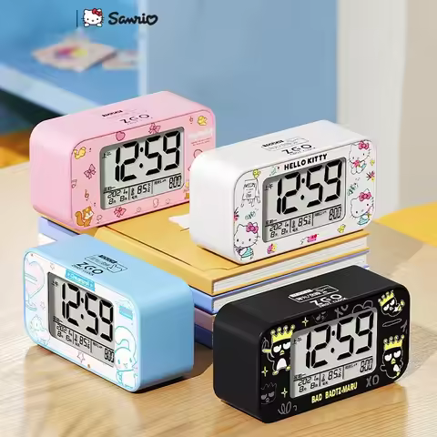 Sanrio Child Digital Clock Alarm Clock Girl Gift Hello Kitty Wake Up Artifact Kids Desk Mini Table B