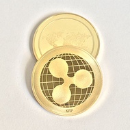 high-quality XRP 24K Real Gold Platec Badge Internet Coin 1 OZ 10 PCs In stock
