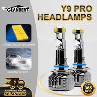 2PCS Y9 Pro H4 LED Headlight H7 H11 Led Headlight Canbus Y6 H4 LED Car Headlight 6500k Mini Lens H11