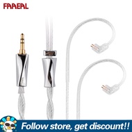 Faaeal 6n-occ mạ bạc litz cáp hifi 0.78mm/qdc nối mini thon eo tai nghe thay thế cáp 3.5mm tiêu chuẩ