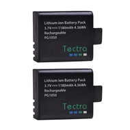 Tectra 2pcs 1180mAh PG1050 Rechargable Camera Battery for SJCAM SJ4000 WiFi SJ5000 WiFi Plus M10 SJ5