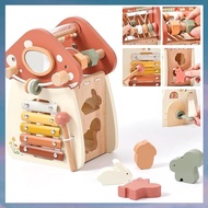 [hotkeystore.] Wooden Activity Cube - 5-In-1 Montessori Toys for 1+ Year Old Boys & Girls, Multipurp