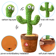 Dancing Cactus Stuffed Toy Speak Talk Sound Record Repeat  Lovely Talking Toy With 120 Songs Music Shake Toys Early Childhood Education Cute Plush Toy Children‘s Birthday Christmas Gifts Creative Girl Boy’s Gift
