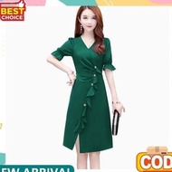 sale Baju Dress Pesta Natal Imlek Wanita Dewasa Kekinian Terbaru 2021