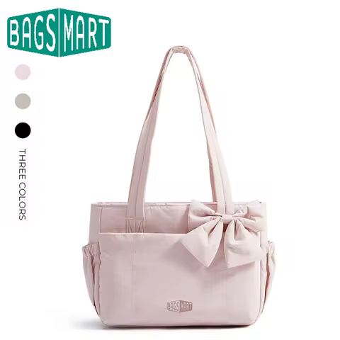 BAGSMART Tote Bag University Padded Shoulder Bag for Women Large Capacity Travel Handbag Daily Commu