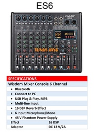 MIXER AUDIO WISDOM ES6 / ES 6 MIXER 6 CHANNEL ORIGINAL