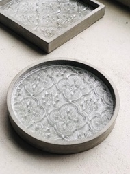 海棠花水泥玻璃盤