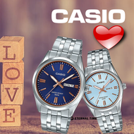 Casio Stainless Steel Day And Date Couple Watch MTP-1335D-2A2 & LTP-1335D-2A